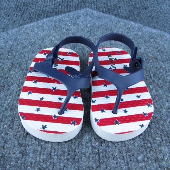 Old Navy Boys Flip Flop Shoes Blue Synthetic Hook & Loop Size T 5 Medium - Picture 2 of 5